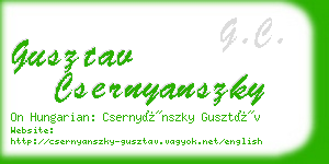 gusztav csernyanszky business card